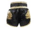 Boxsense Short Boxe Thai Noir Femme : BXS-303-Or-W